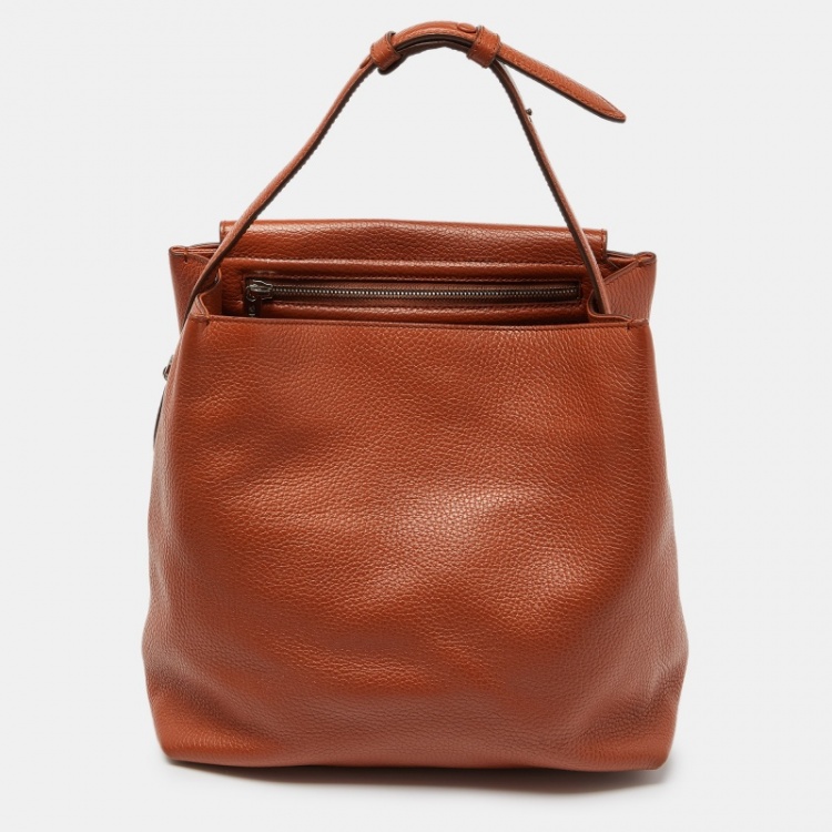 Pre Owned Tod's Brown Leather Joy Top Handle Bag