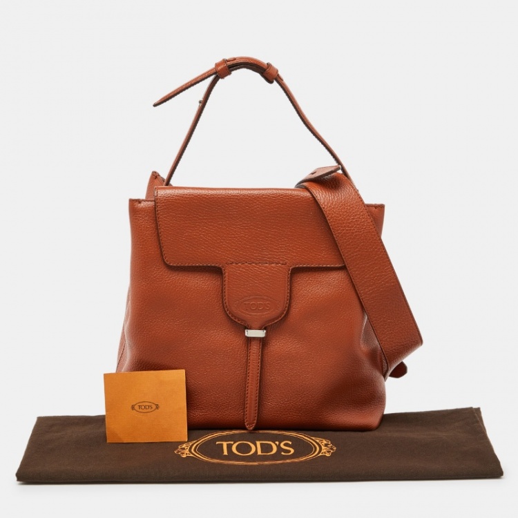 Pre Owned Tod's Brown Leather Joy Top Handle Bag