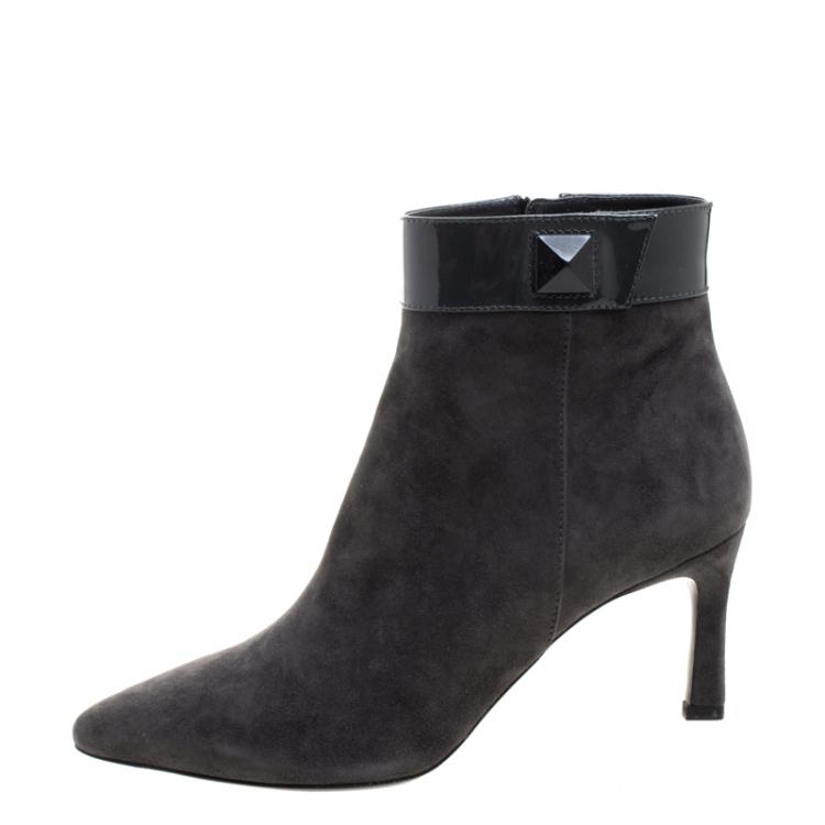 Pre Owned Tod's Grey Suede Ankle Boots Size 39