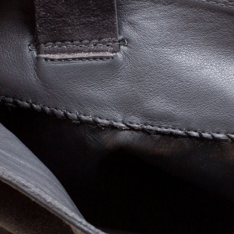 Pre Owned Tod's Grey Suede Knee High Riding Boots Size 37.5