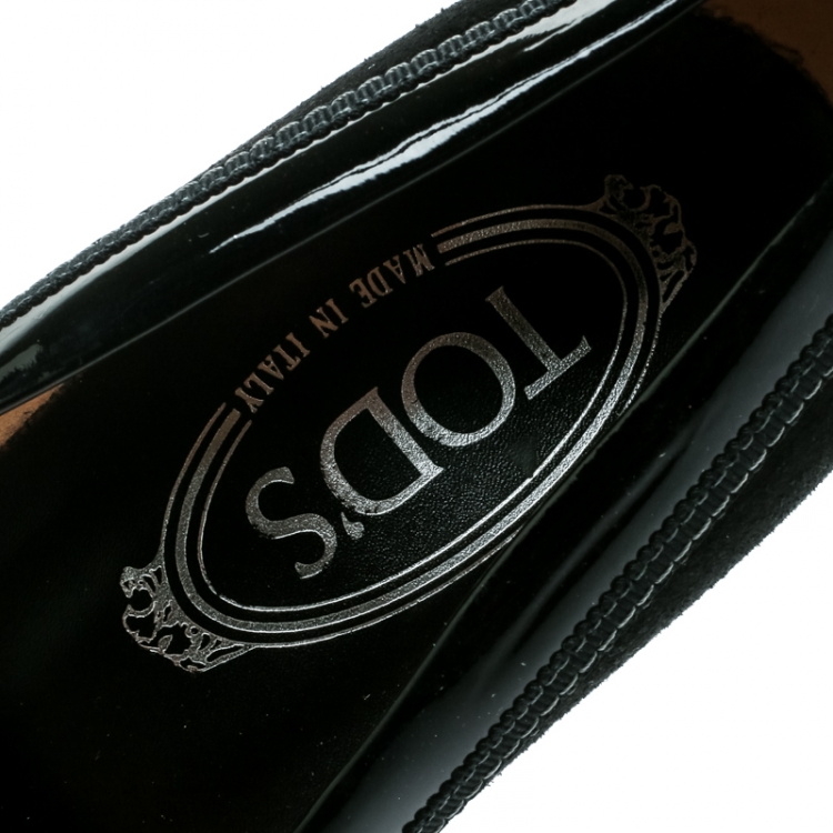 مملوكة مسبقًا  Tod's Black Leather Penny Loafer Pumps Size 37
