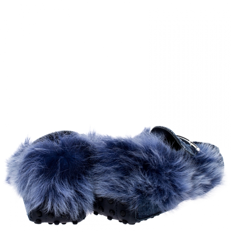 fur lined slip on loafers