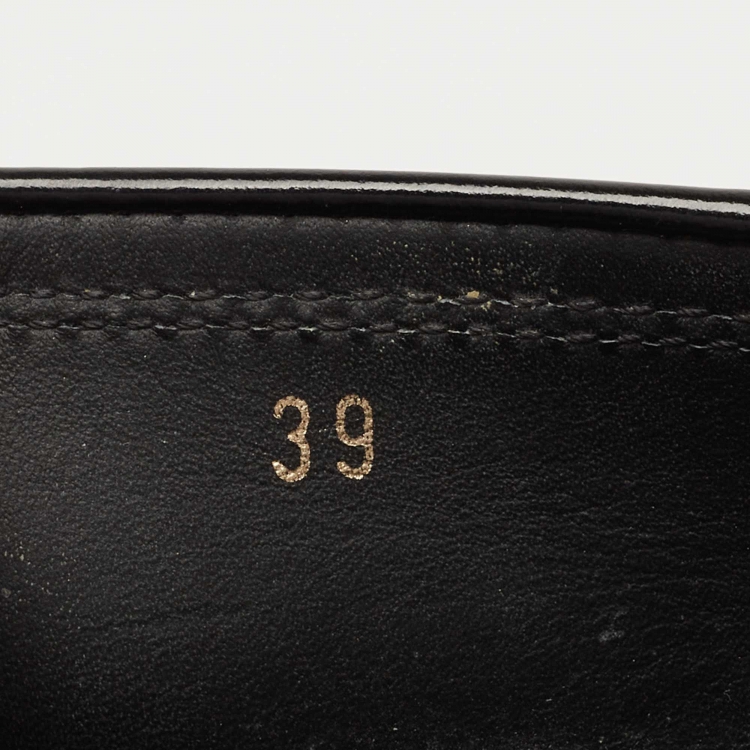 Pre Owned Tod's Black Leather Jeweled Slip On Loafers Size 39