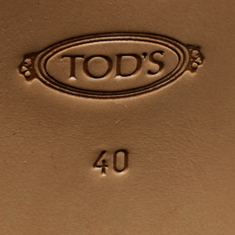 Pre Owned Tod's Black Leather Open Toe Ankle Strap Sandals Size 40