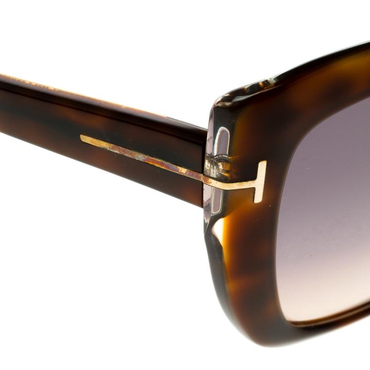 Pre Owned Tom Ford Brown Havan TF390 Irina Sunglasses