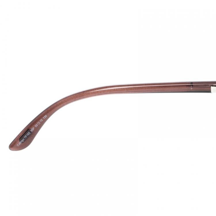 مملوكة مسبقًا Tom Ford Lilac Gradient TF 167 Caithlyn Oversized Round Sunglasses