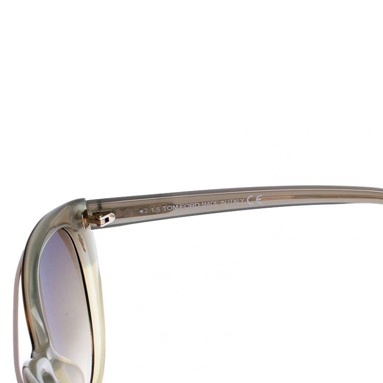 Pre Owned Tom Ford Avocado TF 384 Cateye Sunglasses