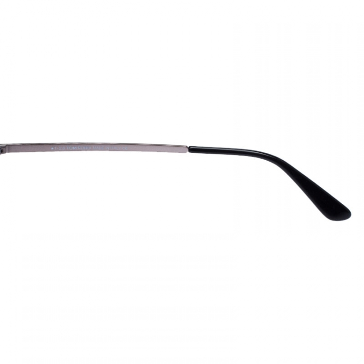 Pre Owned Tom Ford Gunmetal Tone/ Blue Gradient TF563 Jacquelyn Cat Eye Sunglasses