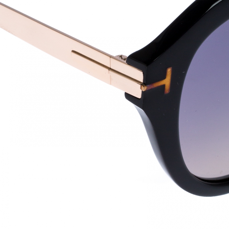Pre Owned Tom Ford Black Smoke Lisa Sunglasses