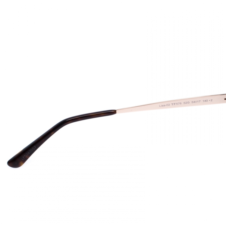 Pre Owned Tom Ford Brown Tortoise Gradient Lisa Sunglasses
