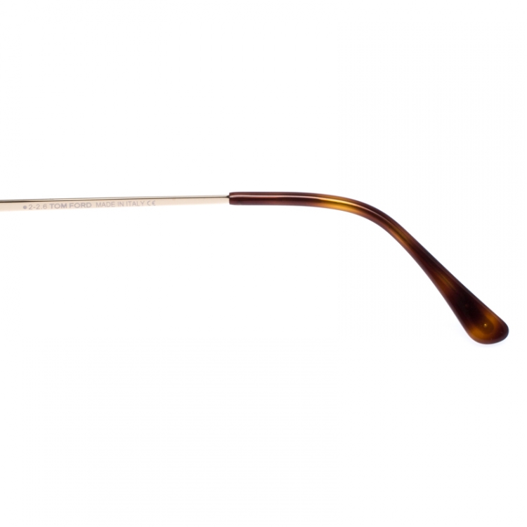 Pre Owned Tom Ford Brown Mirrored Gradient TF519 Ondria Shield Sunglasses