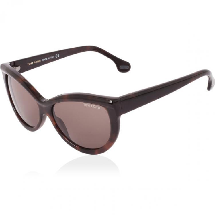 Pre Owned Tom Ford Brown Anouk Cat Eye Woman Sunglasses