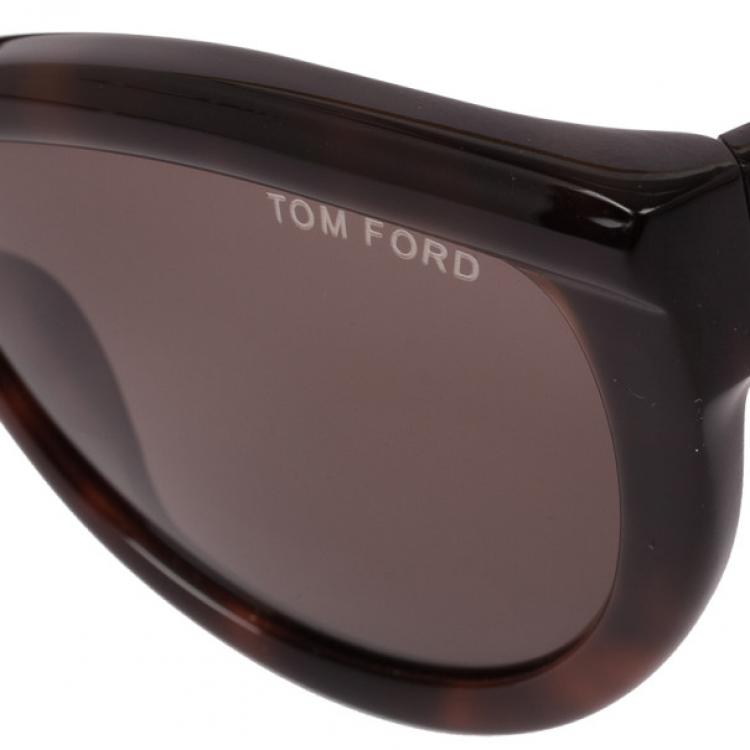 Pre Owned Tom Ford Brown Anouk Cat Eye Woman Sunglasses
