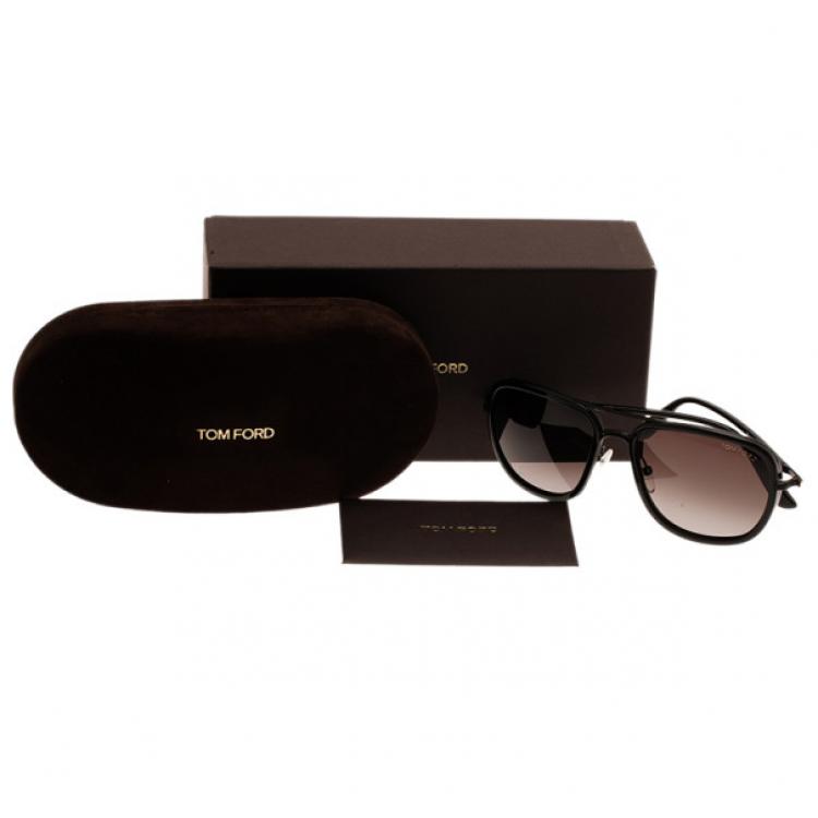 Pre Owned Tom Ford Black Riccardo Sunglasses