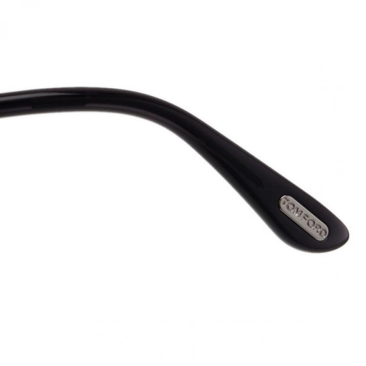 Pre Owned Tom Ford Black Faye Oval Sunglasses