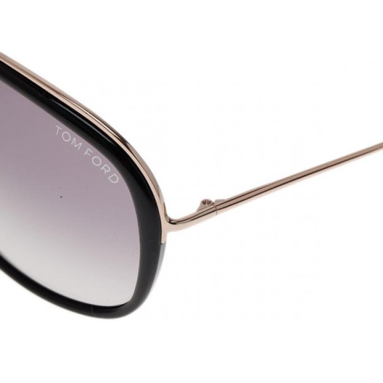 Pre Owned Tom Ford Black Cori Square Sunglasses