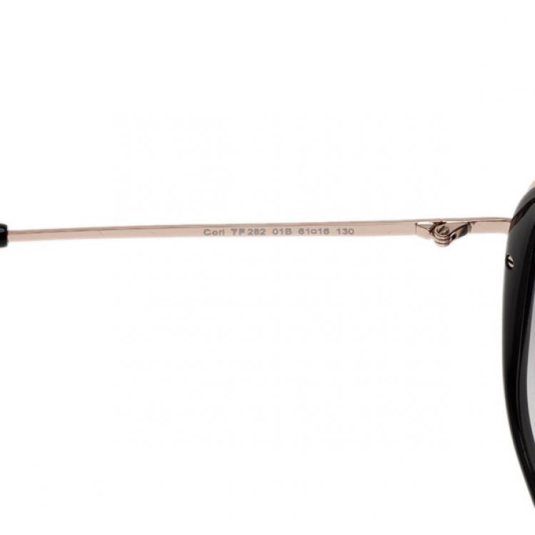 Pre Owned Tom Ford Black Cori Square Sunglasses