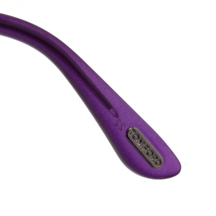 Pre Owned Tom Ford Purple Cori Square Sunglasses