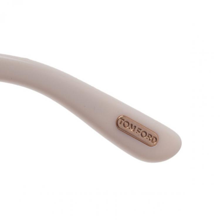 Pre Owned Tom Ford Ivory Oversized Angelina Sunglasses