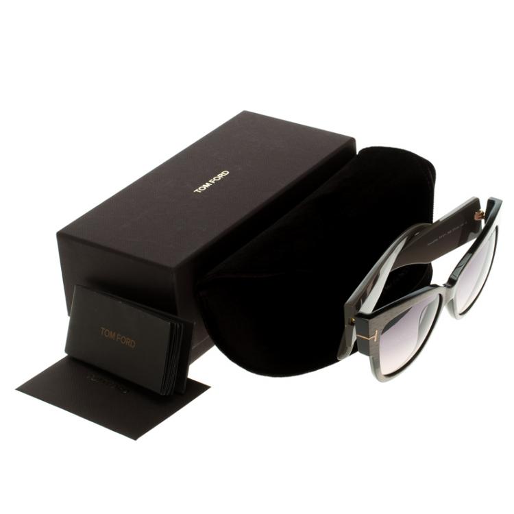 Pre Owned Tom Ford Grey Anoushka TF 371 Cat Eye Sunglasses