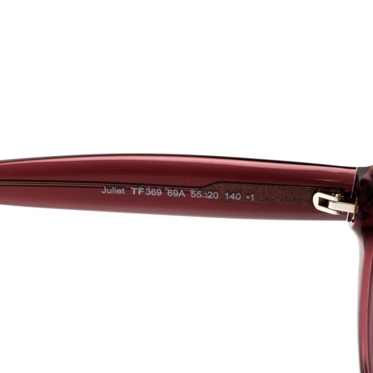Pre Owned Tom Ford Purple TF 369 Clip On Round Sunglasses