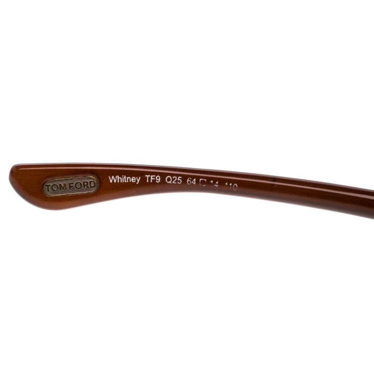 Pre Owned Tom Ford Brown/Green TF9 Q25 Whitney Oversized Sunglasses