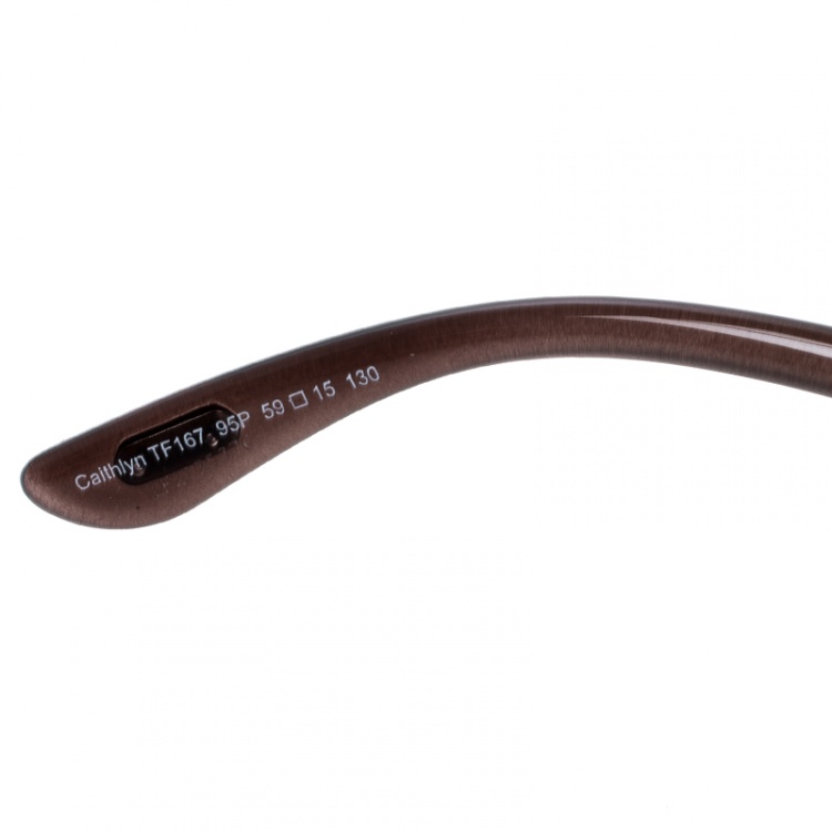 Pre Owned Tom Ford Lilac TF 167 Caithlyn Oversized Round Sunglasses