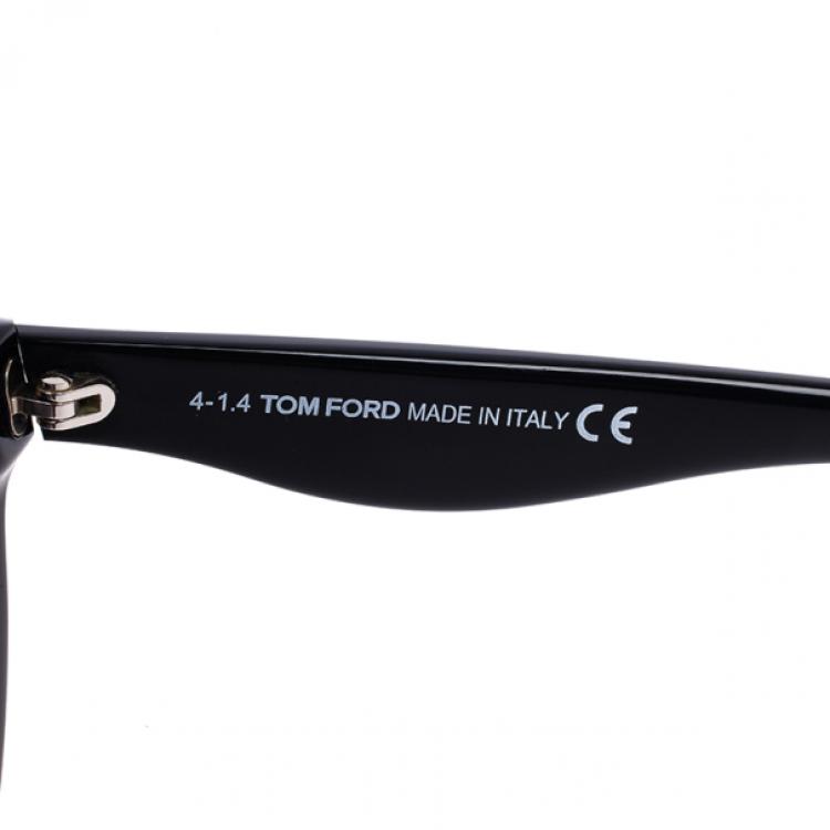 Pre Owned Tom Ford Black Chiara 55mm Round Sunglasses