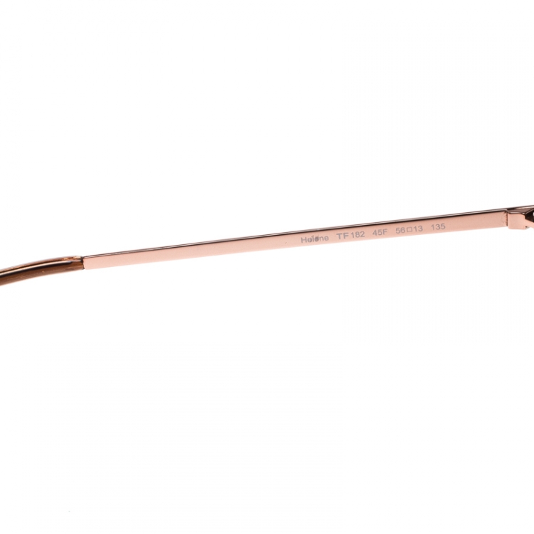Pre Owned Tom Ford Bronze/Brown TF182 Helene Cat Eye Sunglasses