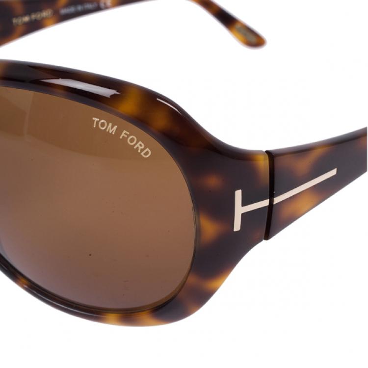 Pre Owned Tom Ford Leopard Frame Sabine Sunglasses