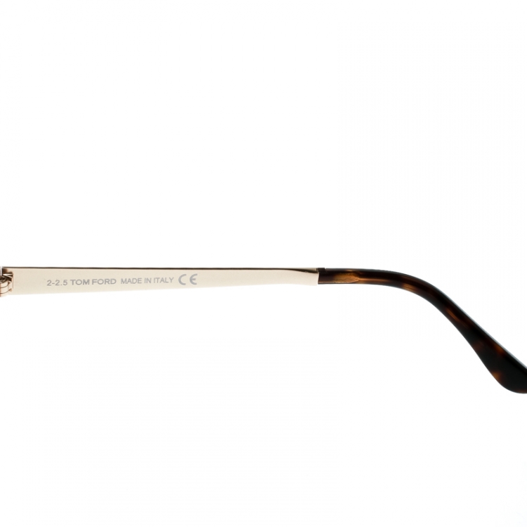 Pre Owned Tom Ford Beige/Brown Gradient TF438 Angela Round Sunglasses 