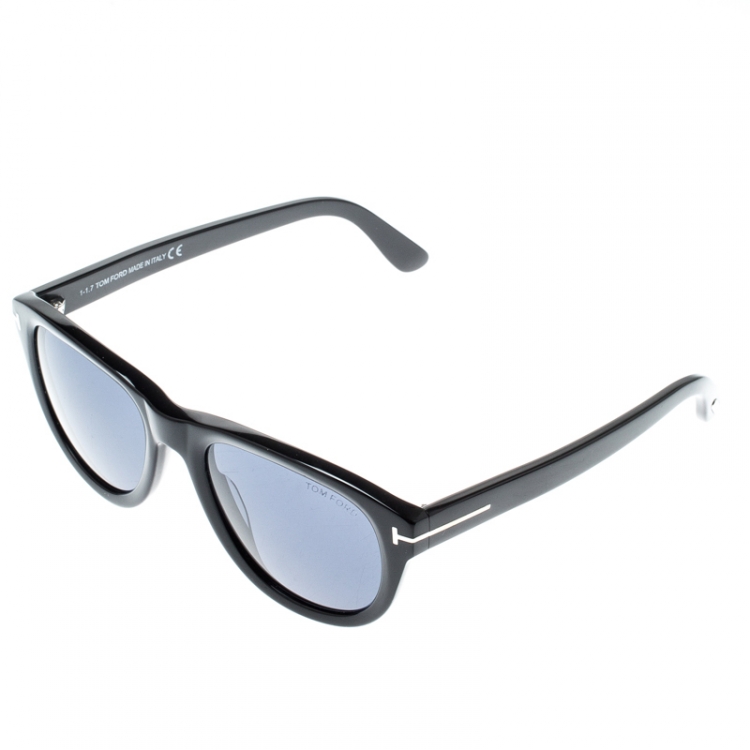 Pre Owned Tom Ford Black/Blue TF920  Benedict Wayfarer Sunglasses