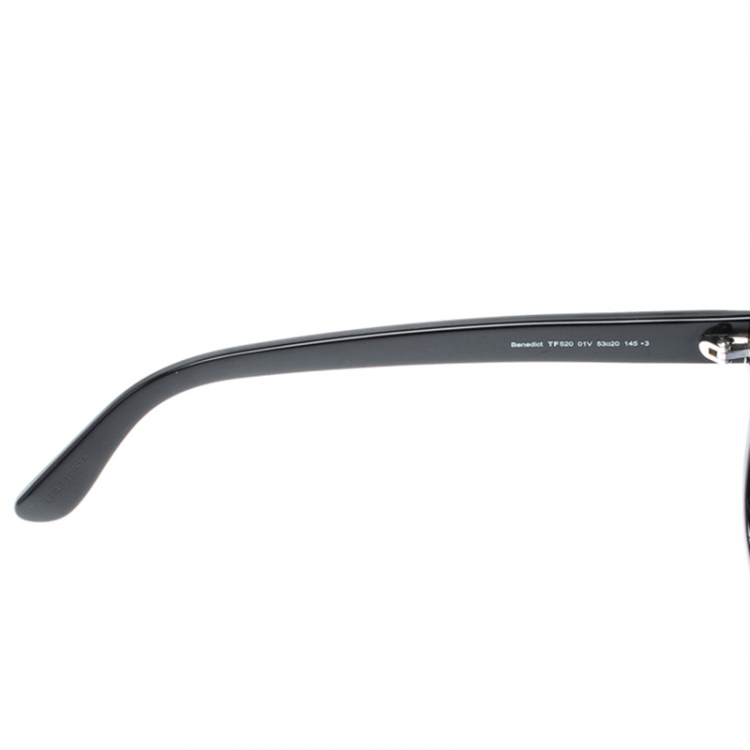 Pre Owned Tom Ford Black/Blue TF920  Benedict Wayfarer Sunglasses