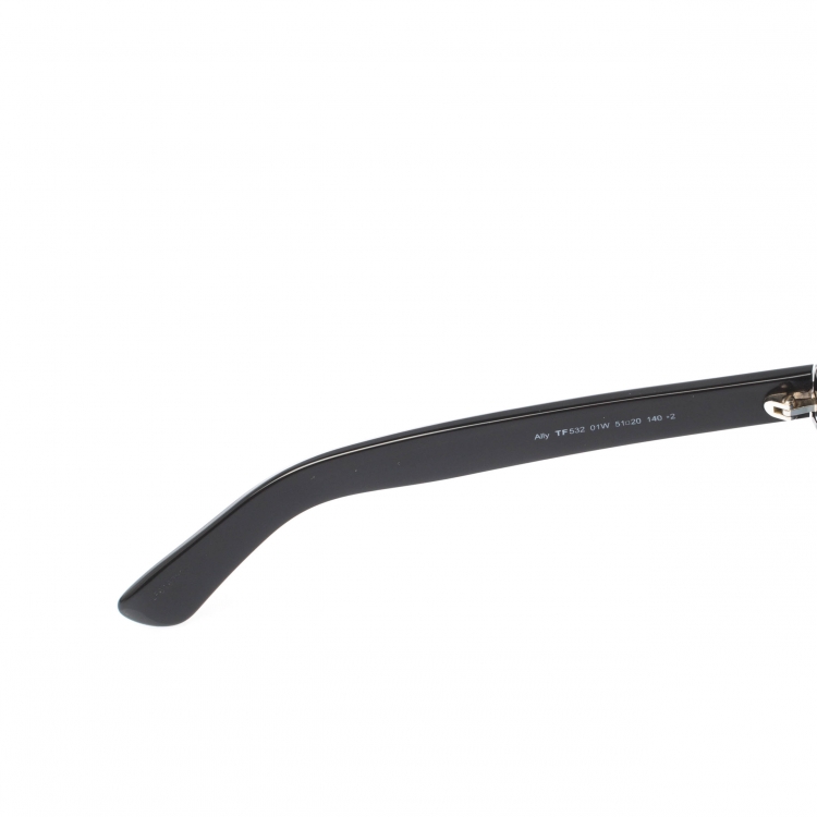Pre Owned Tom Ford Black/Blue Gradient TF532 Ally Cat Eye Sunglasses