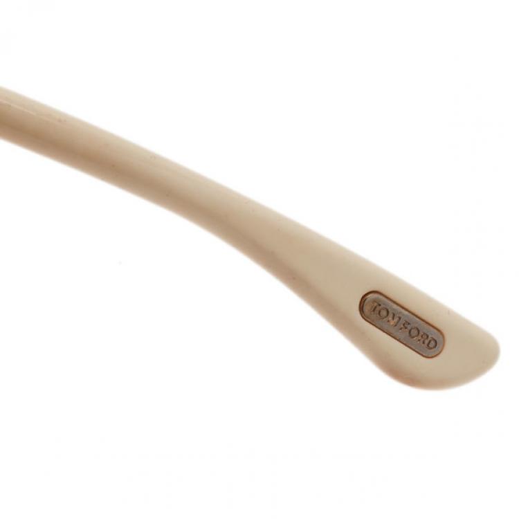 Pre Owned Tom Ford Cream Jennifer Soft Square Sunglasses
