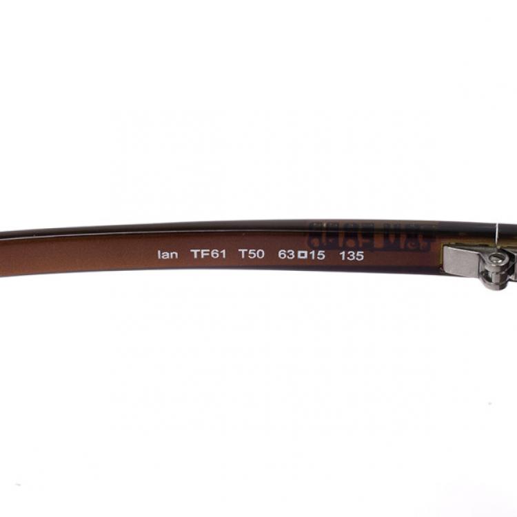 Pre Owned Tom Ford Brown Ian Woman Aviators