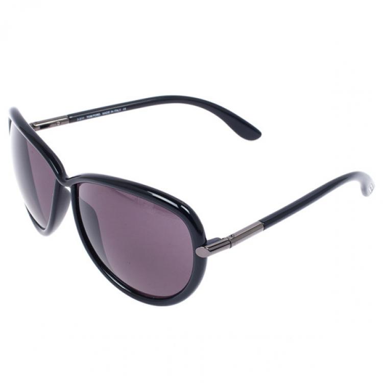 Pre Owned Tom Ford Black Sabrina Round Womens Sunglasses