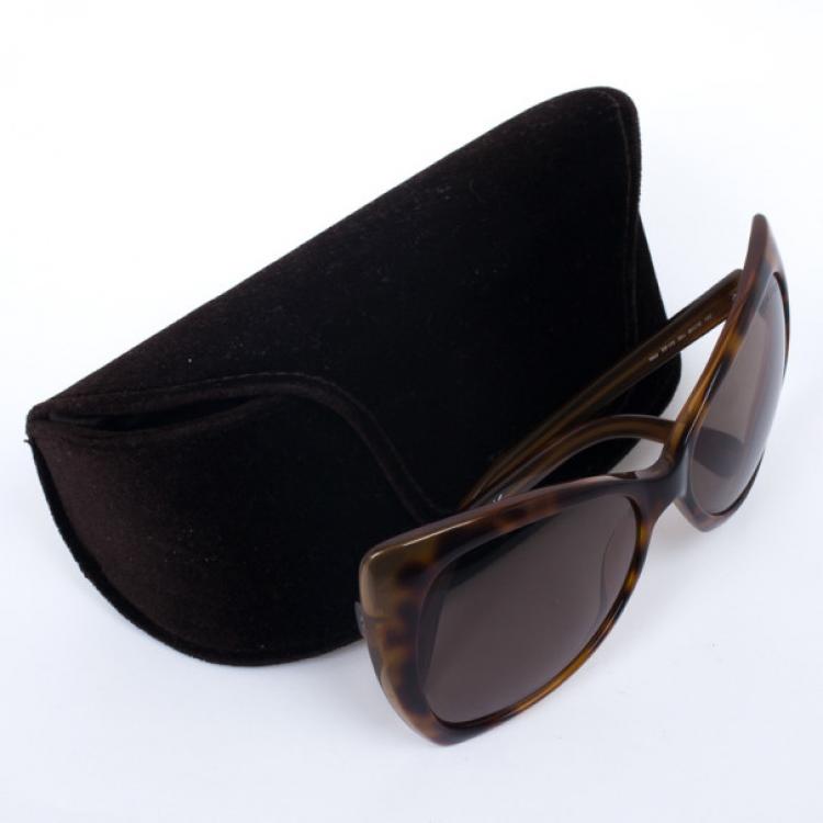 Pre Owned Tom Ford Leopard Frame Retro Inspired Nico Womens Sunglasses