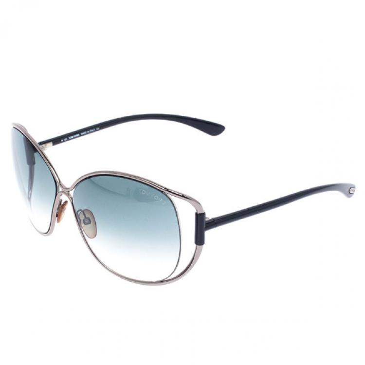 Pre Owned Tom Ford Blue Emmeline Woman Sunglasses