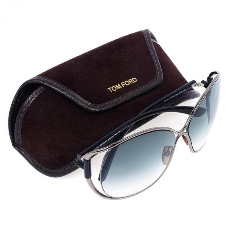 Pre Owned Tom Ford Blue Emmeline Woman Sunglasses