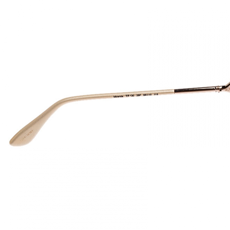 Pre Owned Tom Ford Brown Gradient TF 130 Miranda Oversize Sunglasses