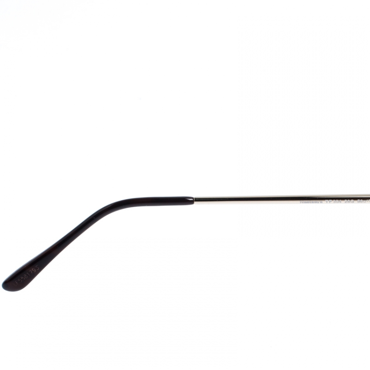 Pre Owned Tom Ford Gold Mirror TF 304 Nastasya Cat Eye Sunglasses