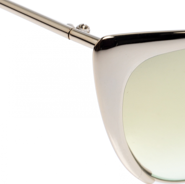 Pre Owned Tom Ford Gold Mirror TF 304 Nastasya Cat Eye Sunglasses