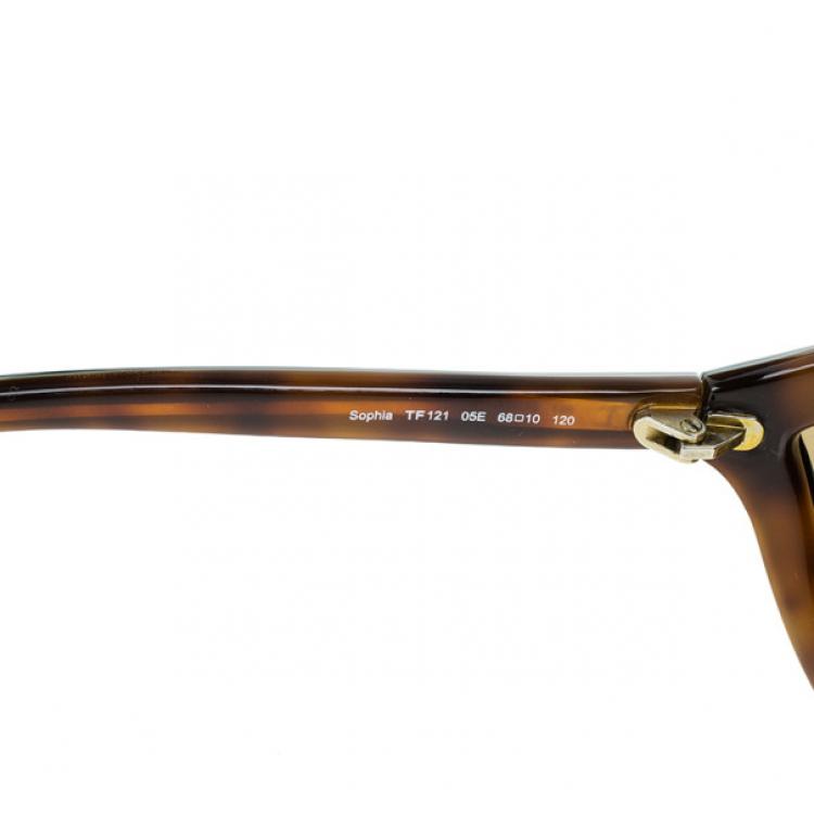 Pre Owned Tom Ford Black Sophia Oval Woman Sunglasses