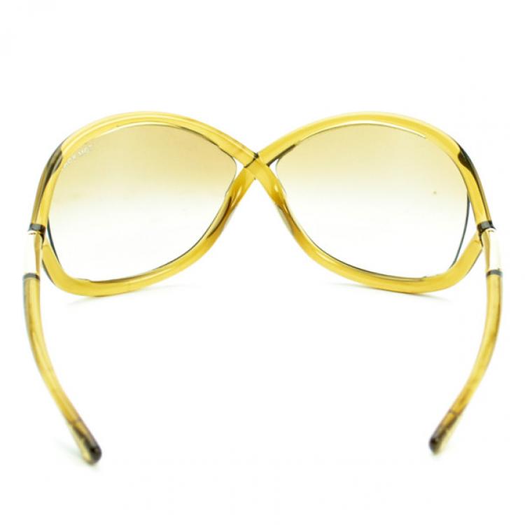 Pre Owned Tom Ford Brown Whitney Woman Sunglasses