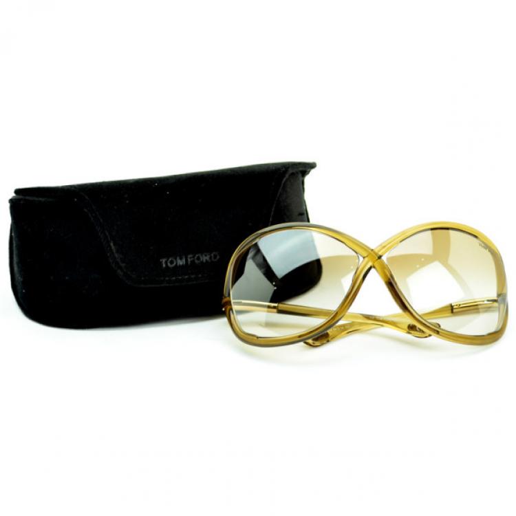Pre Owned Tom Ford Brown Whitney Woman Sunglasses