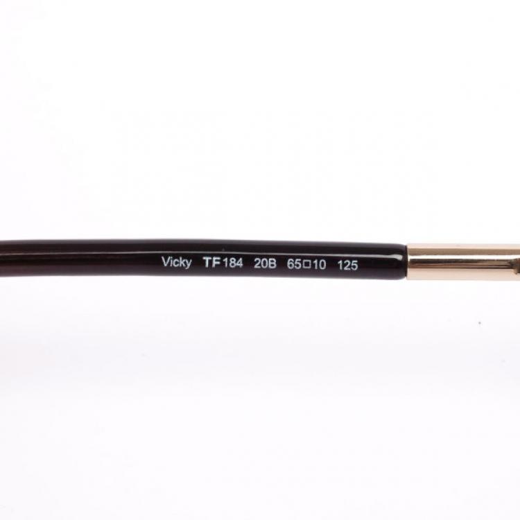 Pre Owned Tom Ford Black Vicky Crossover Women Sunglasses