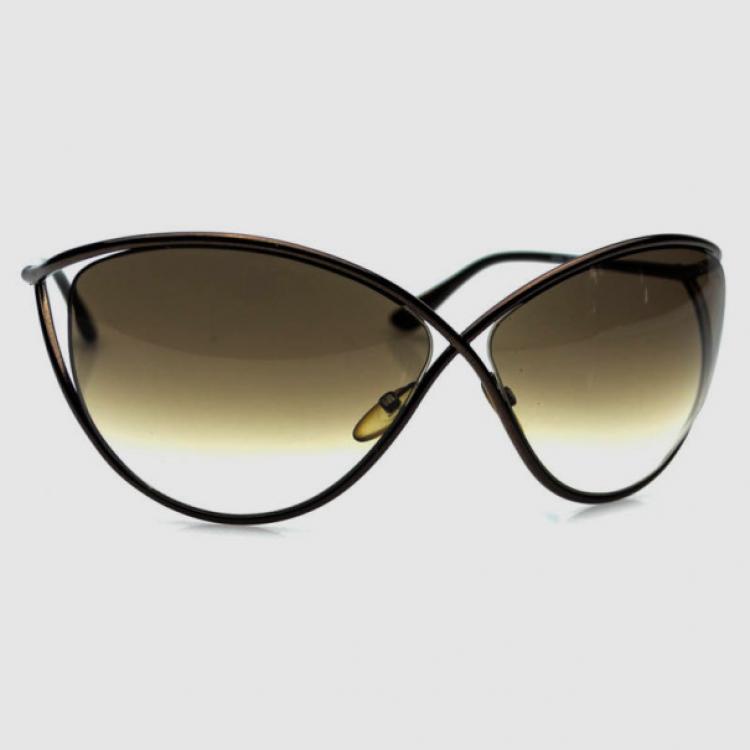 Pre Owned Tom Ford Brown Narcissa Womens Sunglasses