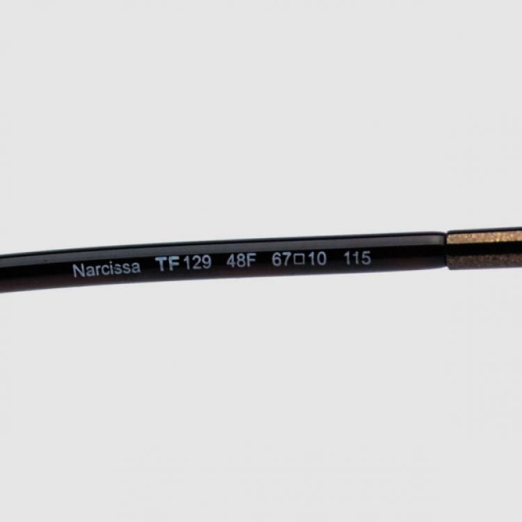 Pre Owned Tom Ford Brown Narcissa Womens Sunglasses