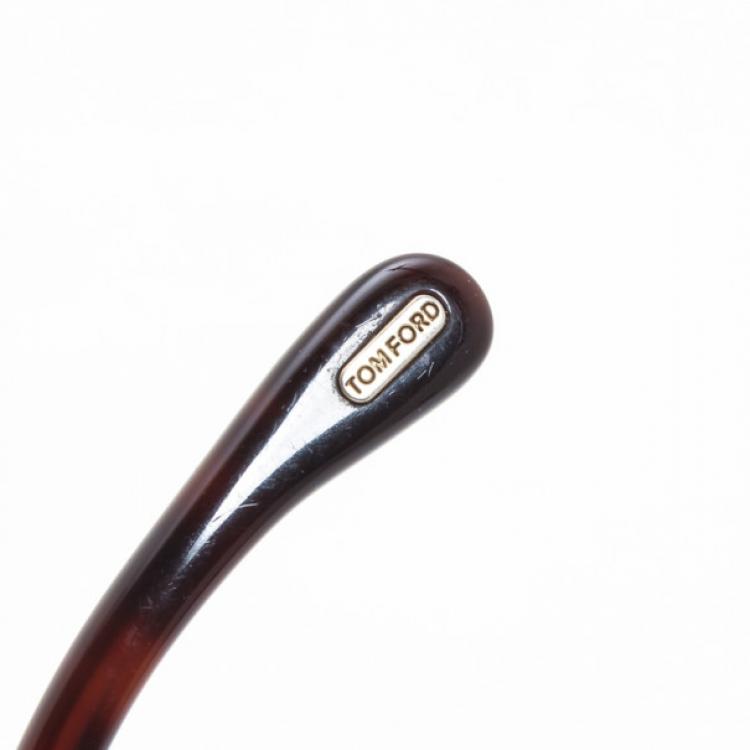 Pre Owned Tom Ford Brown Tortoise Shell Butterfly Sunglasses